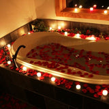 Romance 2000 - Choose Your Color of Silk Rose Petals + candles