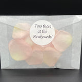 Wedding Petal Toss Packets, set of 20 Glassine Envelopes