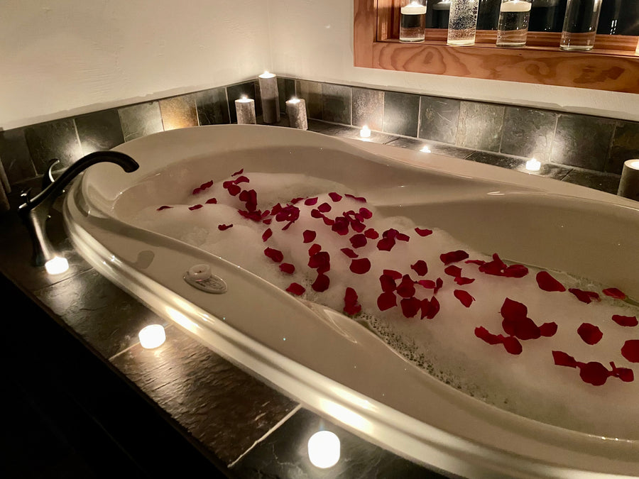 Bath Gift Set with Real Rose Petals