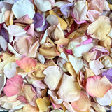 Rose Petals, Light Colors, Real Freeze Dried Bulk Budget Petals, 100 cups