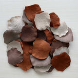 Clearance Silk Rose Petals - Brown shades