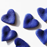 Blue Heart Shaped Silk Rose Petals