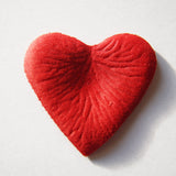 Crimson Heart Shaped Silk Rose Petals