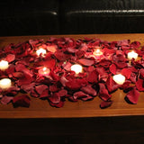 REAL Burgundy Rose Petals, 10 cups + candles