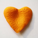 Light Orange Heart Shaped Silk Rose Petals
