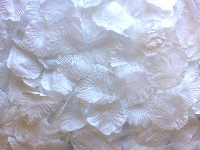 White Aisle Rose Petals, 500 petals
