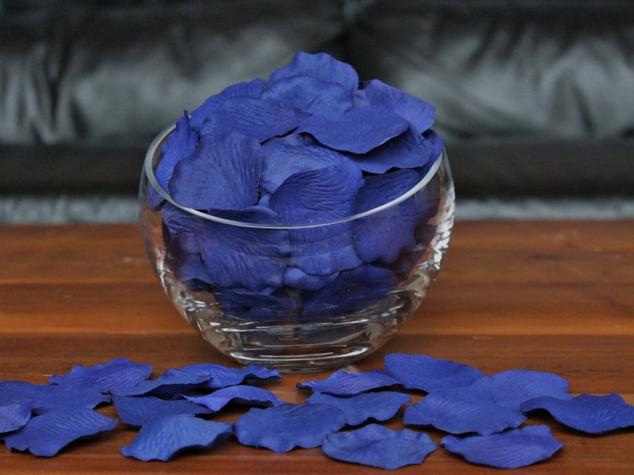 Blue Silk Rose Petals, 100 petals