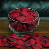 Floating Burgundy Silk Rose Petals, 100 petals