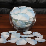 Ivory/Blue Silk Rose Petals, 100 petals