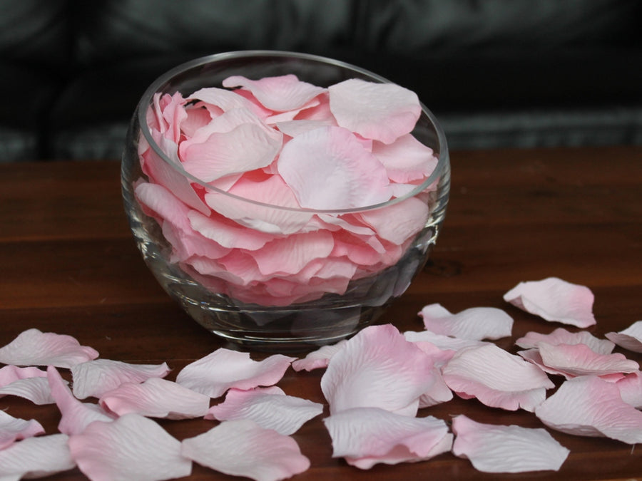 Floating Pink Silk Rose Petals, 100 petals