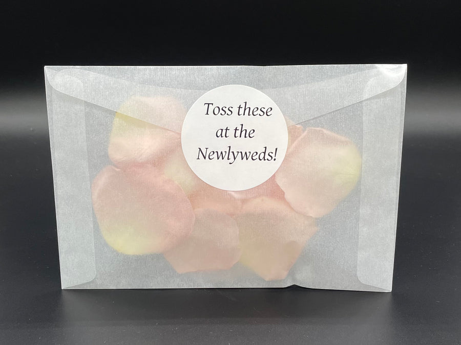 Wedding Rose Petal Toss Packets, set of 10