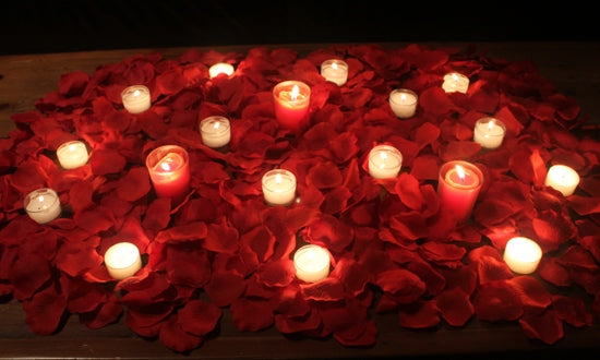 REAL Red Rose Petals, 10 cups + candles – Petal Garden, Inc.