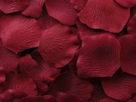 Crimson Silk Rose Petals, 100 petals