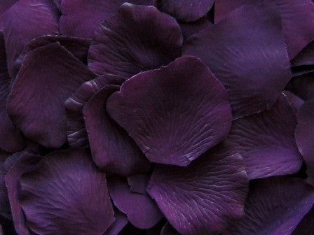 Eggplant Silk Rose Petals, Value Pack 1000 Petals