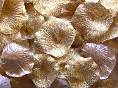 Gold Dust Silk Rose Petals, 100 petals