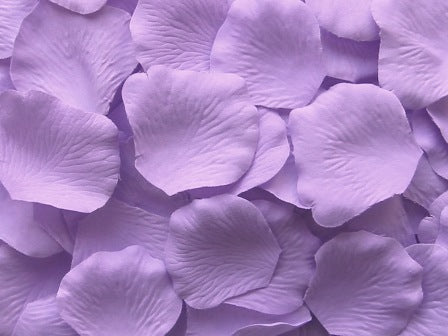 Floating Lavender Silk Rose Petals, 100 petals