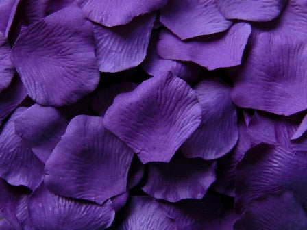 Purple Silk Rose Petals, 100 petals