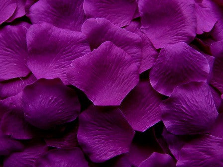 Violet Silk Rose Petals, Value Pack 1000 Petals